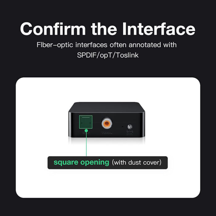 digital optical cable interface port