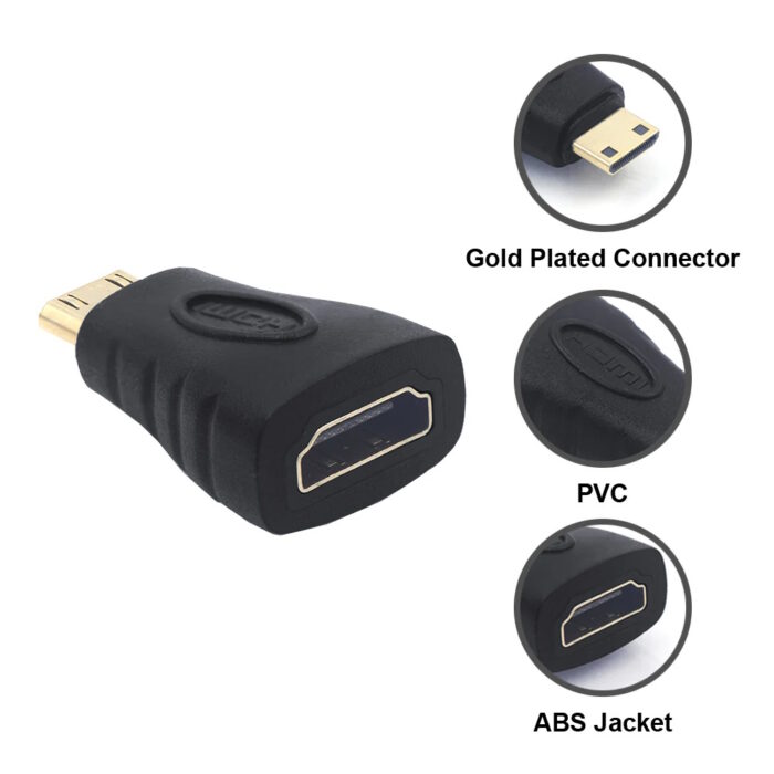 hdmi to hdmi mini converter gold plated end