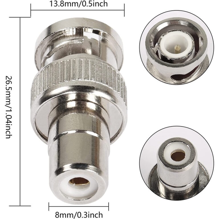 Male Bnc To Rca Connector Adapter Plug Lc Sawh Enterprises 6129