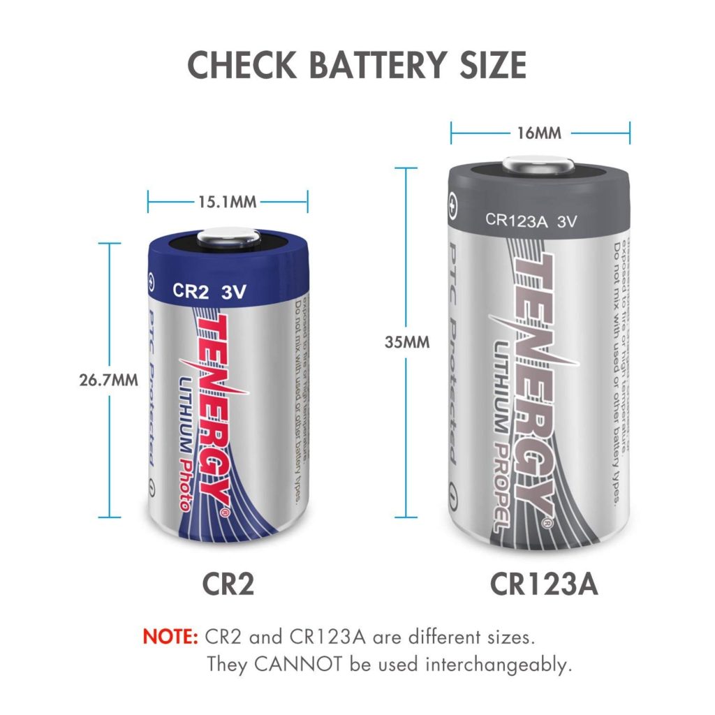 comparing CR2 to 123 battery
