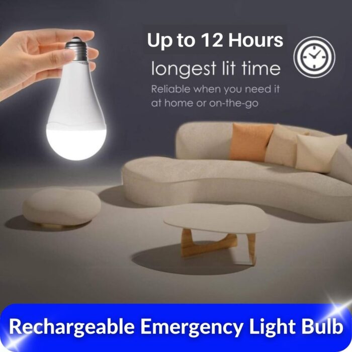 Rechargeable LED Emergency Light Bulb outdoor, no electricity bulb, home