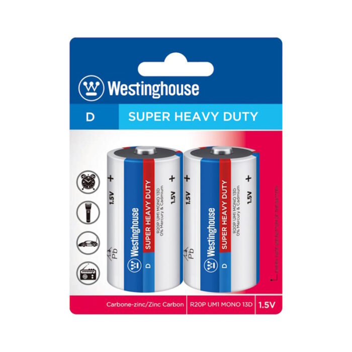 westinhouse super heavy duty battery D size non-alkaline LR20