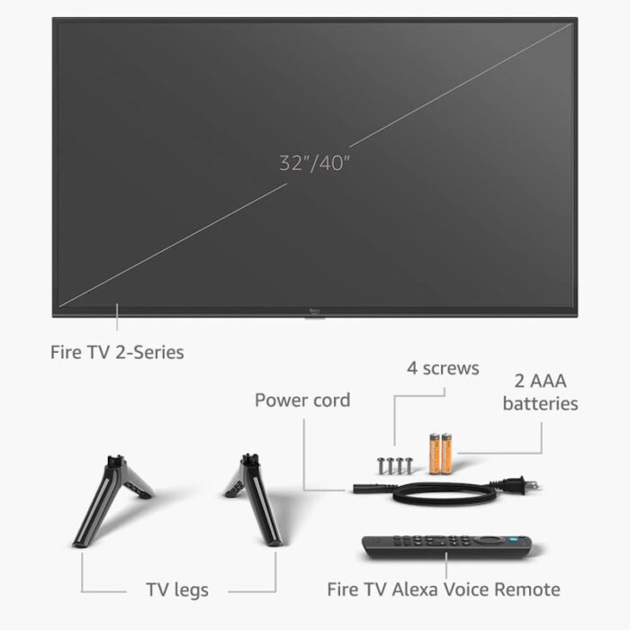 Amazon Fire TV 32 inch Smart TV 2 Series HD smart TV with Fire TV accessories