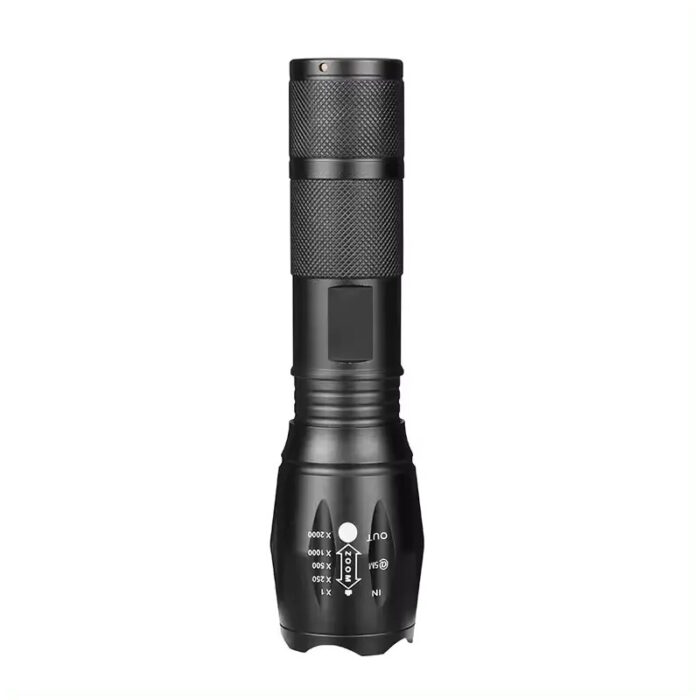 small rechargeable torch light tactical flashlight black